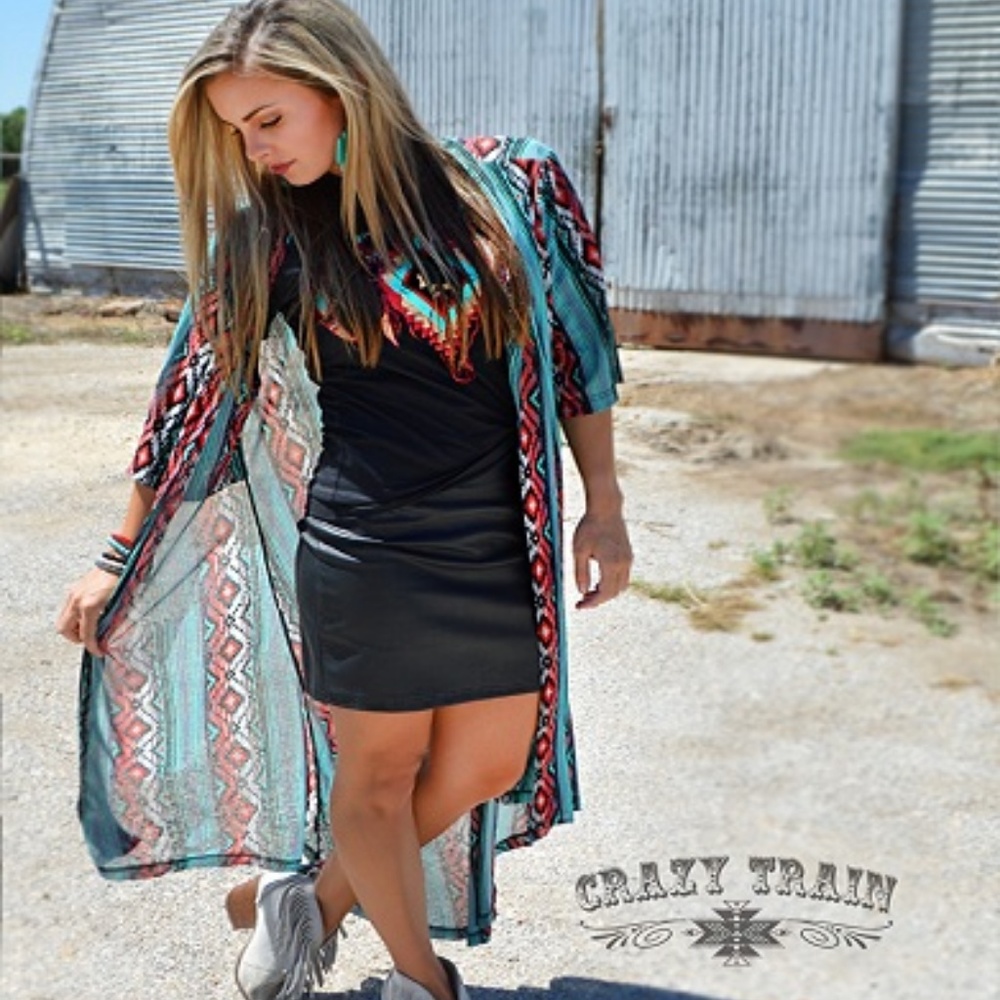 Desperado Serape Duster by Crazy Train - Picture 2 of 8